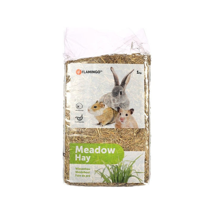 Fan de lunca pentru rozatoare, FLAMINGO, natural, hamsteri, porcusor de guinea, iepure, 1 kg