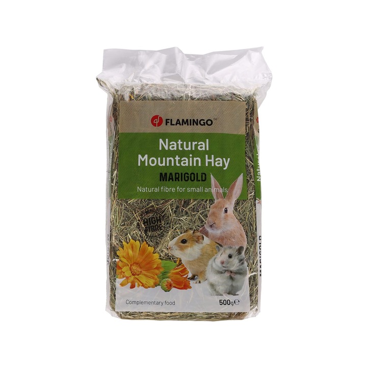 Fan de munte cu papadie si galbenele pentru rozatoare, FLAMINGO, natural, hamsteri, porcusor de guinea, iepure, 500 g