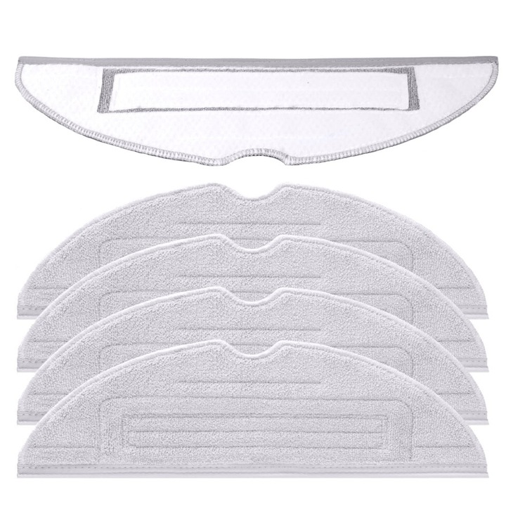 Set 4 x Lavete full mop NewEvo, compatibile cu Xiaomi RoboRock S7, S7 PLUS, S7 MAX, S7 MAXV, S70, S75, S7 Ultra, Gri