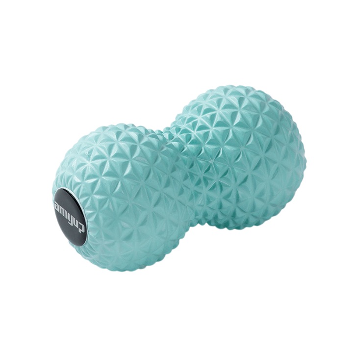 Масажна ролка от твърд дунапрен, за тренировки, йога, пилатес, зелена