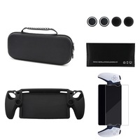 Set de geanta de protectie pentru Playstation Portal, cu Husa Silicon de protectie, folii de protectie, Thumb grip, KINGTRONG®
