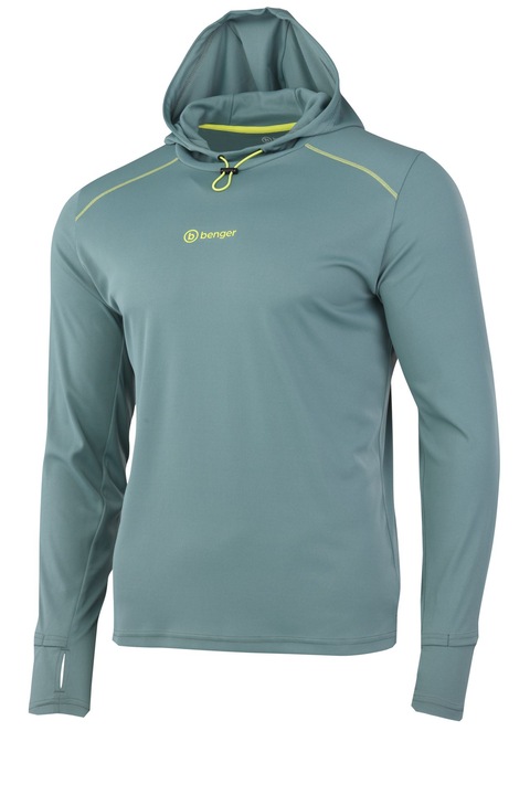 Hanorac de alergare pentru barbati Benger RUNNING HOODY, Verde