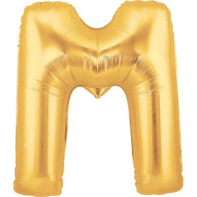 Balon folie litera M mare aurii (Gold) , 86 cm, Northstar