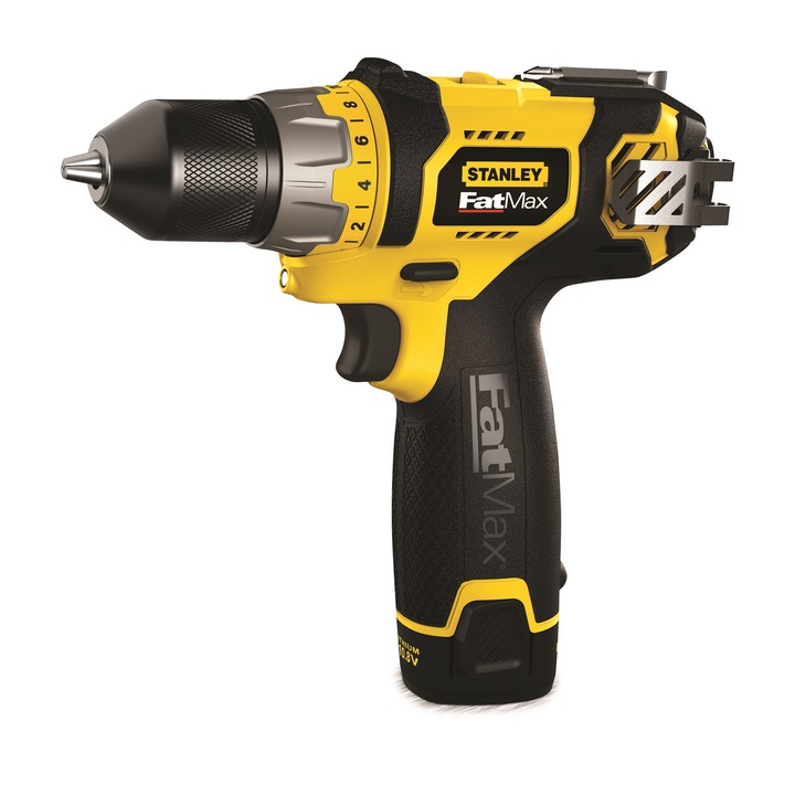 Masina de gaurit si insurubat cu acumulator Li-Ion Stanley FatMax FMC010LB, 10.8 V, 1.5 Ah, 1200 RPM, 2 Trepte, 27 Nm, Mandrina