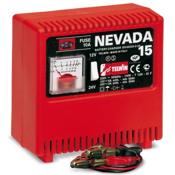 Incarcator baterii Telwin Nevada 15, 12/24 V, 9 A/12 V, 4.5 A/24 V Incarcator baterii Telwin Nevada 15, 12/24 V, 9 A/12 V, 4.5 A/24 V