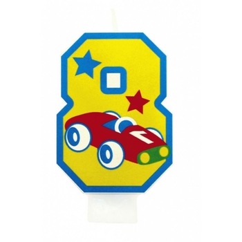 Lumanare cifra 8 figurina baietel, Amscan, 1 buc Lumanare cifra 8 figurina baietel, Amscan, 1 buc