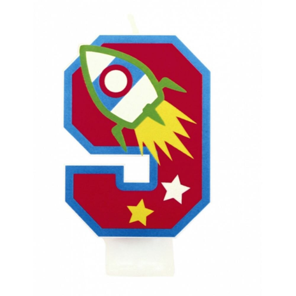 Lumanare Cifra 9 figurina baietel, Amscan, 1 buc