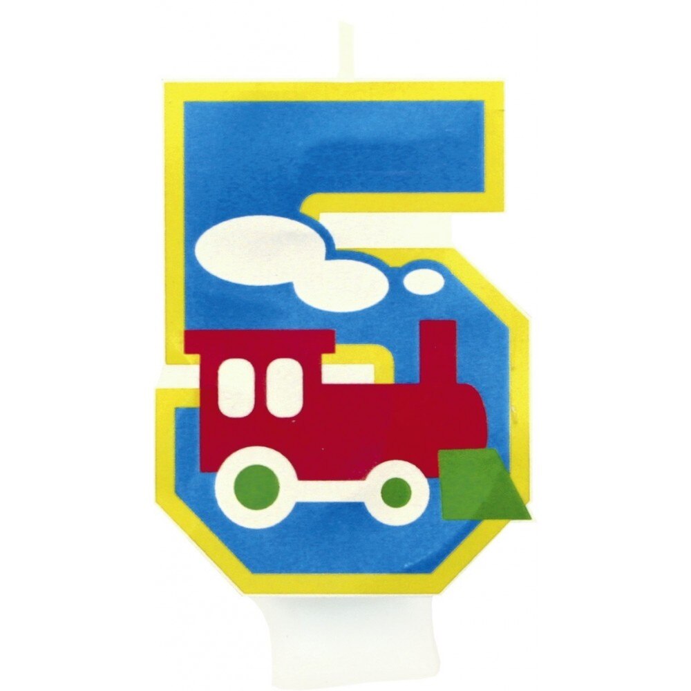 Lumanare cifra 5 figurina baietel, Amscan, 1 buc