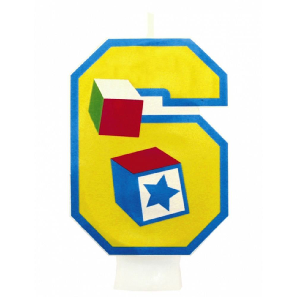 Lumanare Cifra 6 figurina baietel, Amscan, 1 buc