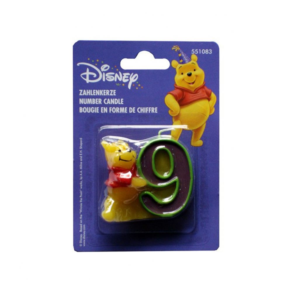 Lumanare cifra 9 Winnie the Pooh, Riethmueller, 1 buc