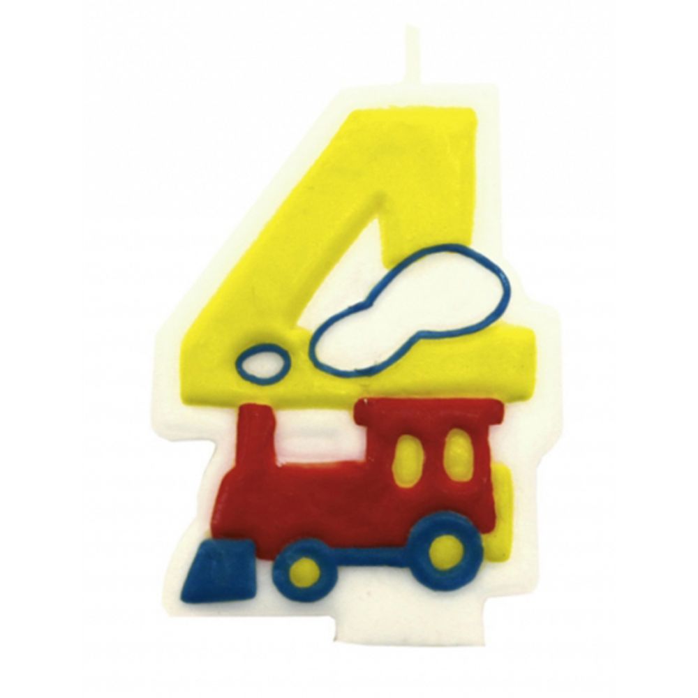 Lumanare cifra 4 figurina baietel , Amscan, 1 buc