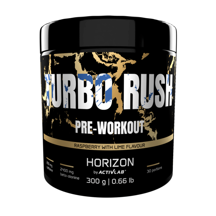 Creatina, beta alanina, arginina, pre-antrenament Activlab HORIZON TURBO RUSH PREWORKOUT, 300g, lamaie de zmeura