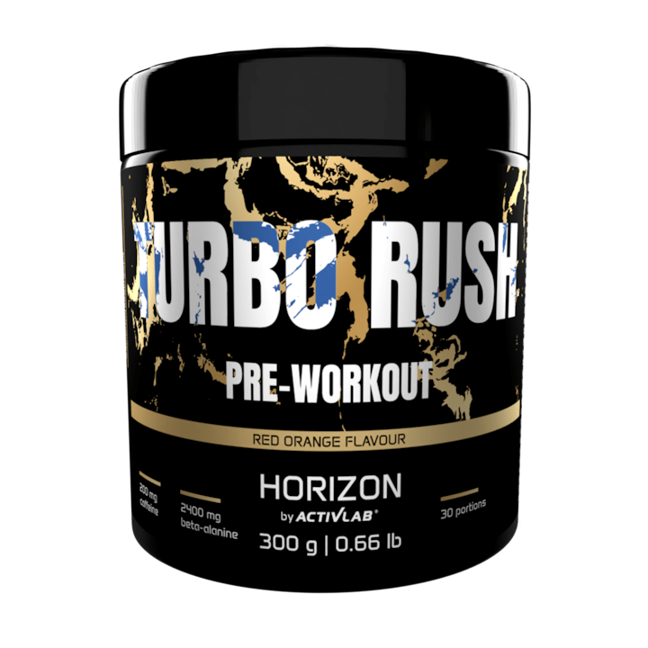 Креатин, бета аланин, аргинин, предтренировъчен Activlab HORIZON TURBO RUSH PREWORKOUT, 300g, червено-оранжев
