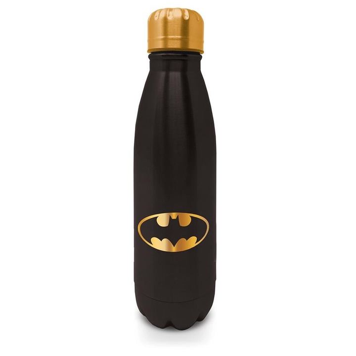 Sticla metal negru-aurie Batman, 540ml