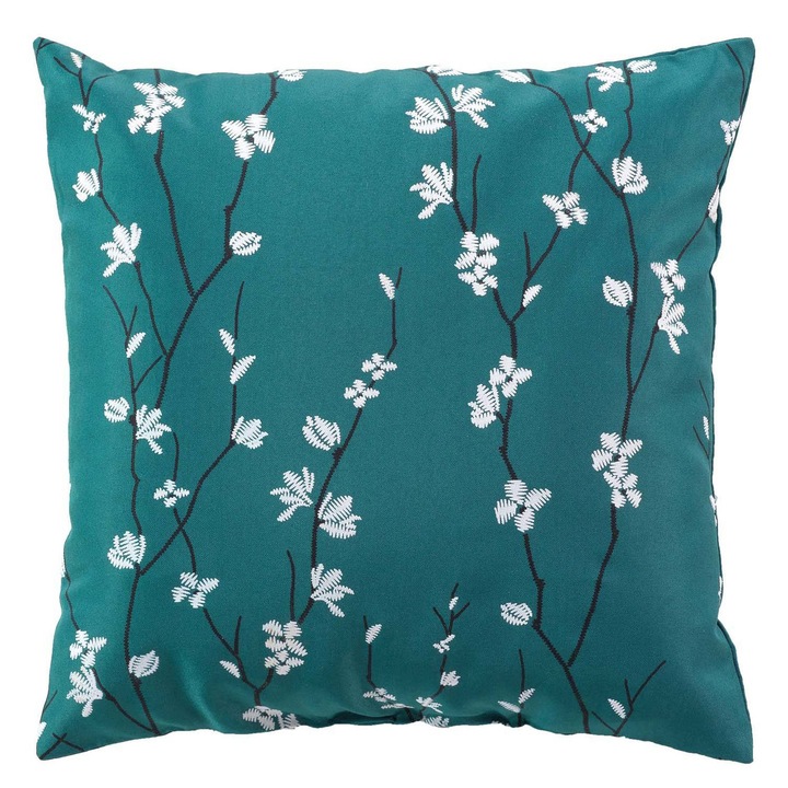 SAKURA díszpárna, cseresznyeág, 45 x 45 cm - tengeri