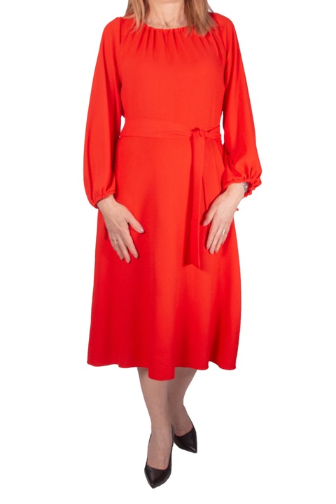 Rochie semiclos cu maneci, culoare rosie 42 EU