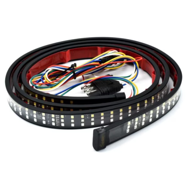 Самозалепваща се LED лента червено-жълто-бяла, 1.5м, 12V, IP68 водоустойчивост