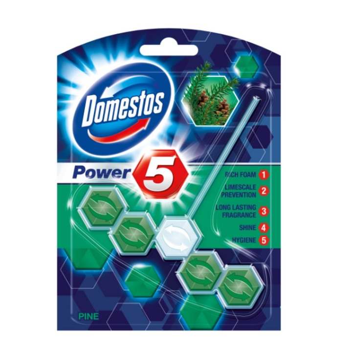 Odorizant WC Domestos Power5 Pine 55G 2 buc