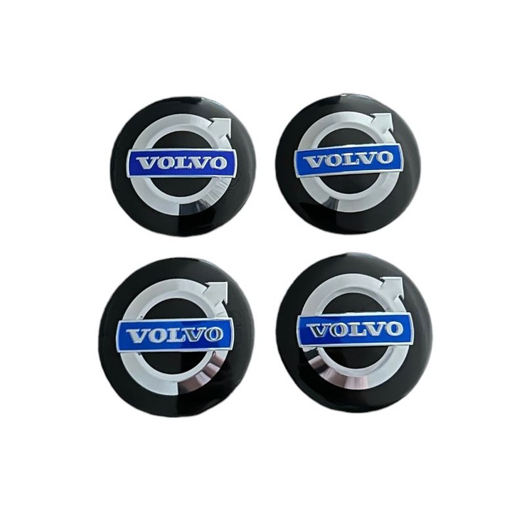 4 db abtibild Volvo matrica embléma készlet (alumínium) öntapadós 56mm kerékburkolatokhoz