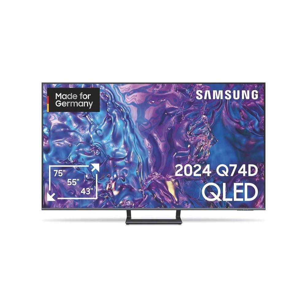 Televizor Samsung GQ75Q74DAT QLED TV (75 inch (189 cm), 4K UHD, HDR, Smart TV, control vocal (Alexa, Bixby), functie de inregistrare, 100 Hz, Q74D)