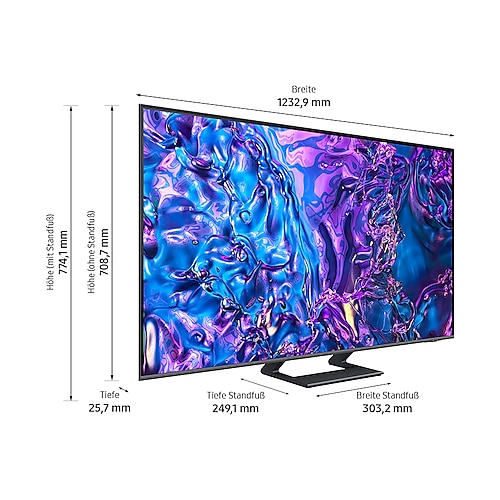 Televizor Samsung GQ55Q74DAT QLED TV (55 inch (138 cm), 4K UHD, HDR, Smart TV, control vocal (Alexa, Bixby), functie de inregistrare, 100 Hz, Q74D)