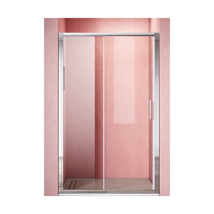 Usa de dus culisanta, Sticla transparenta, Securizata, 100x185 cm