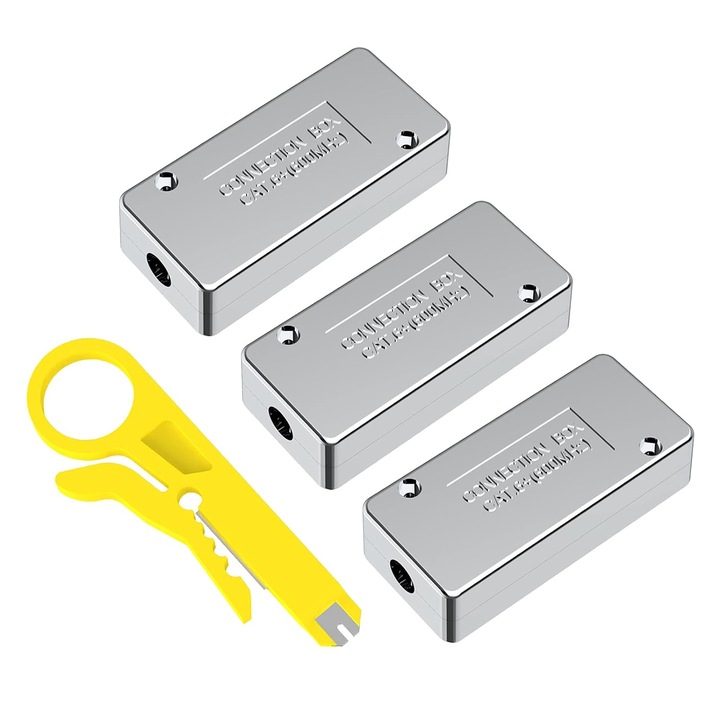 Modul ethernet, VCELINK, 3 buc pentru Cat7 si Cat6, taietor inclus