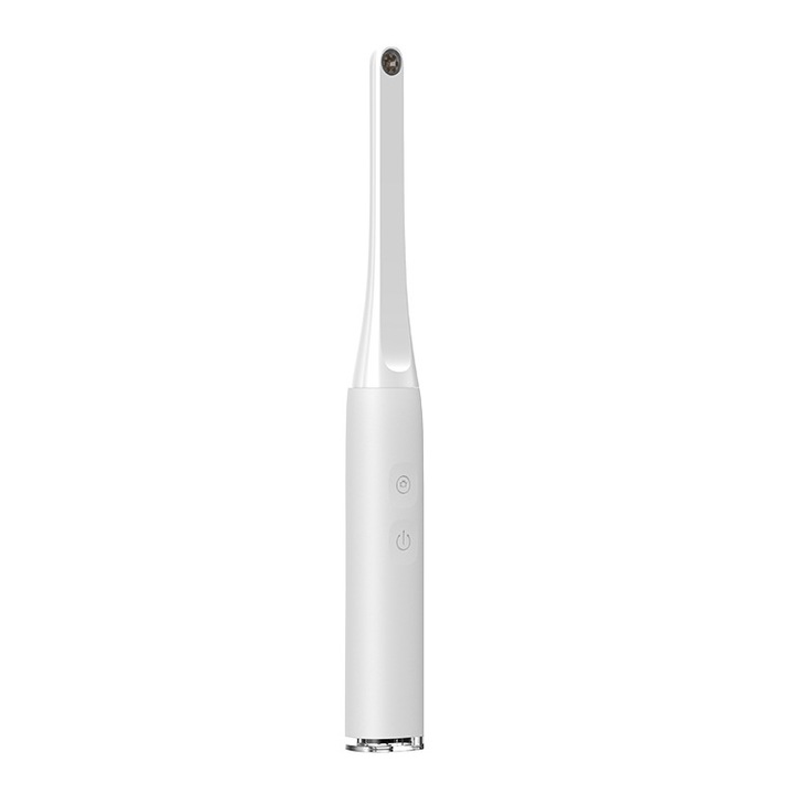 Endoscop dentar, vizualizare HD, accepta conexiune WiFi, 6 surse de lumina LED, compact si convenabil, usor de intretinut si de curatat, baterie incorporata, durata lunga de viata a bateriei, alb