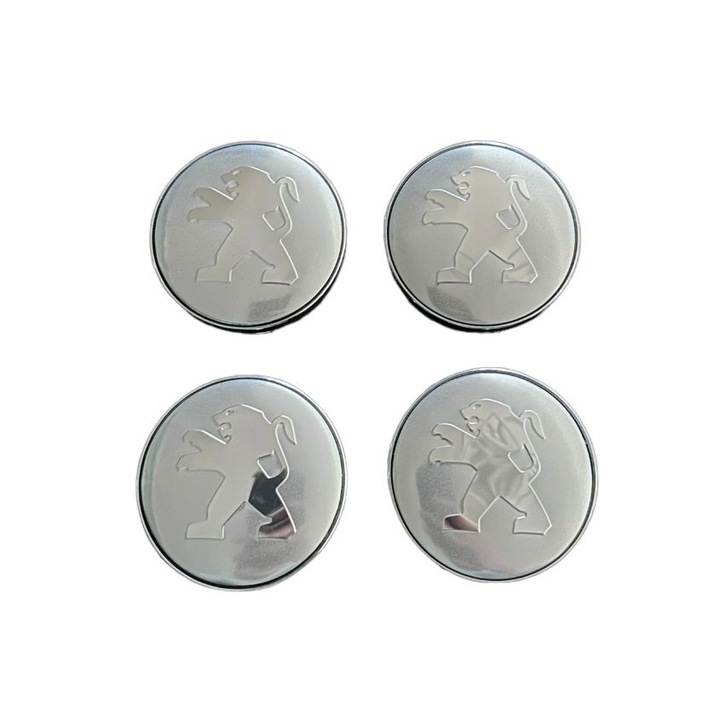 Комплект от 4 капачки за джанти 60 мм, съвместими с Peugeot/смяна на лети джанти