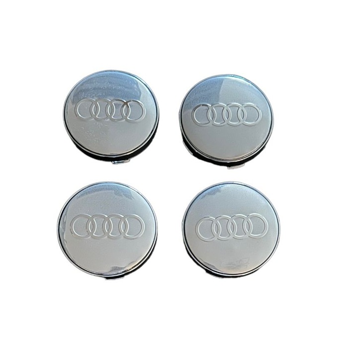 4 db kerékburkolat készlet, 60mm Audi silver kompatibilis/alufelni csere