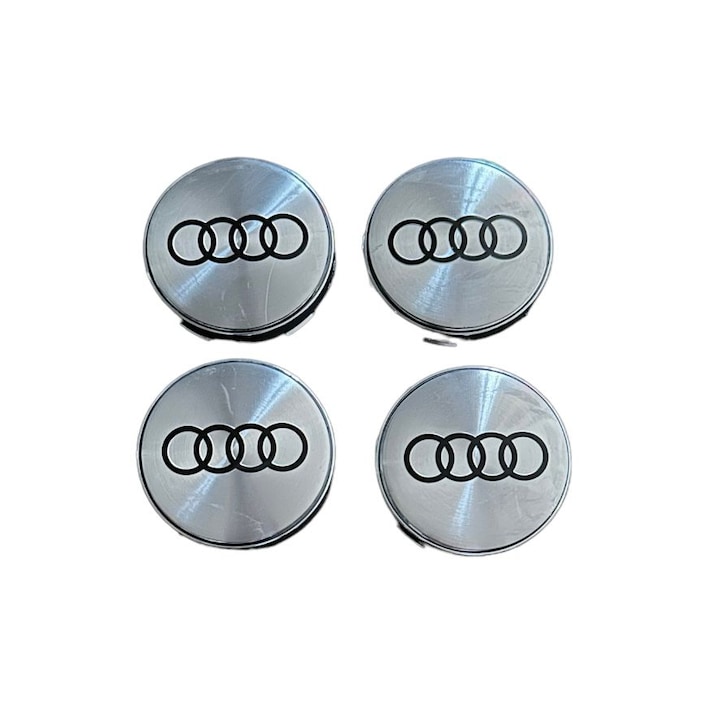 4db kerékburkolat készlet 60mm Audi silver black kompatibilis/alufelni csere