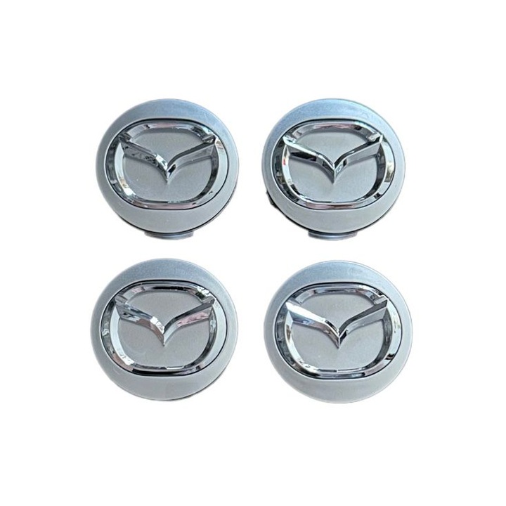4 db Mazda kerékvédő készlet, 56mm könnyűfém felnikhez, ezüst