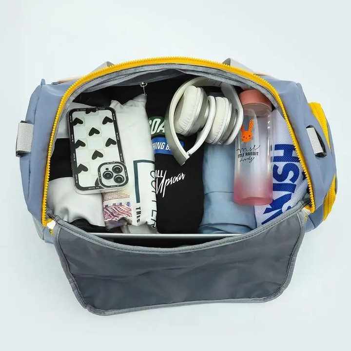 Geanta sport impermeabila pentru sala, cu compartiment pentru incaltaminte