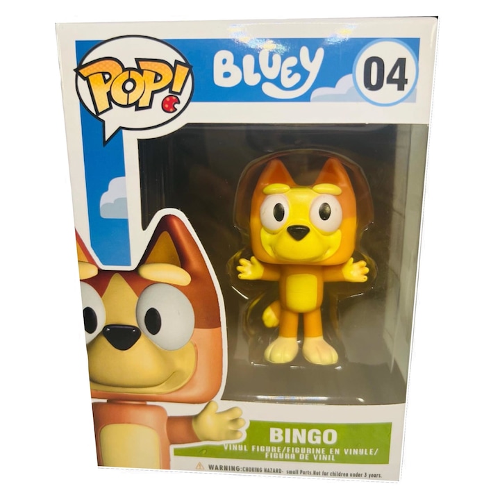 Фигурка Funko POP! BINGO Bluey, 3г.+, разноцветен, 10см