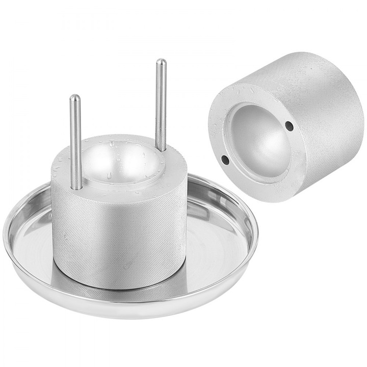 Машина за ледени топки, за коктейли/уиски, диаметър 61 мм, алуминий, сребрист