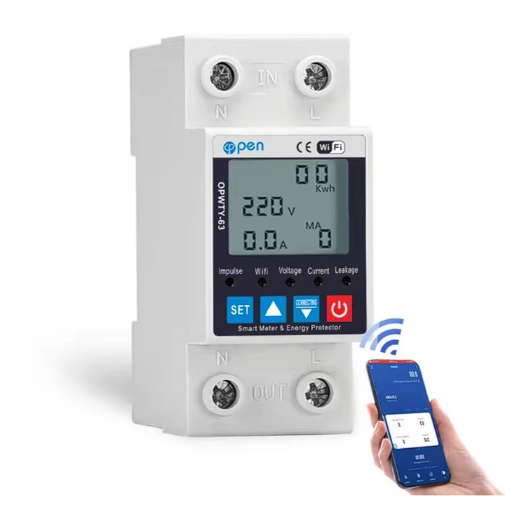 Releu de Protectie Tensiune cu WiFi - 63A | Siguranta si Eficienta Energetica