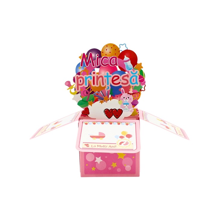 Decoratiune din hartie Magic Pop-Ups Mica printesa
