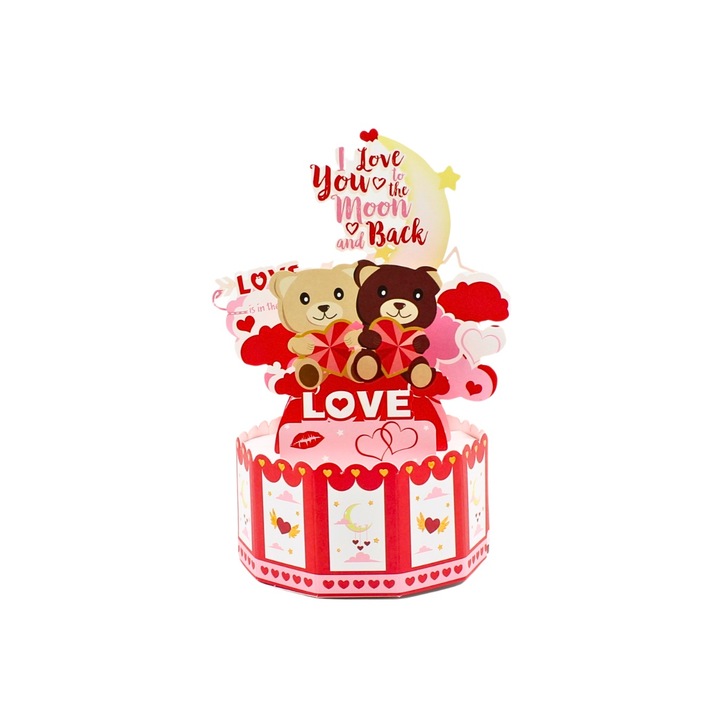 Decoratiune din hartie Magic Pop-Ups Love