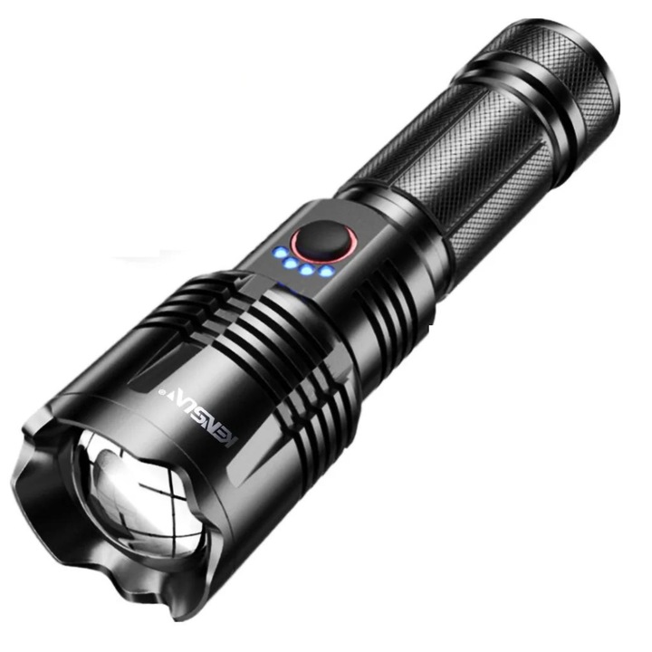 LED фенер RLW308, 18W, zoom, USB, powerbank, батерия
