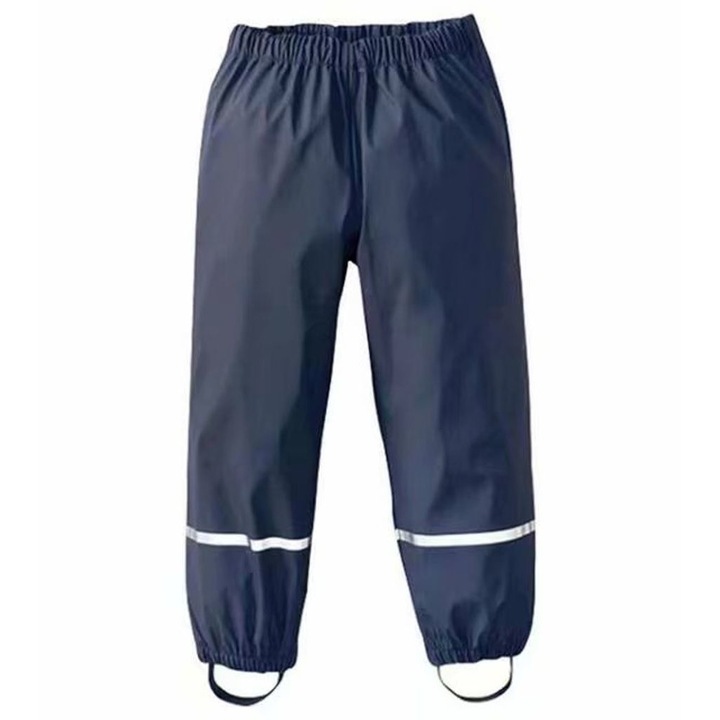 Vízálló nadrág gyerekeknek, QttvbTna, poliészter, sötétkék, 122-128 cm