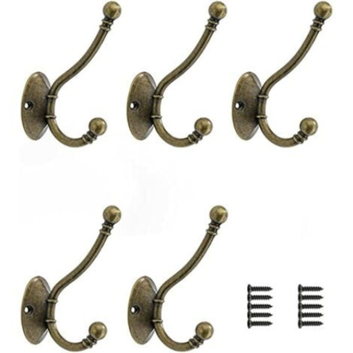 Set 5 carlige haine, QttvbTna, Metal, Negru