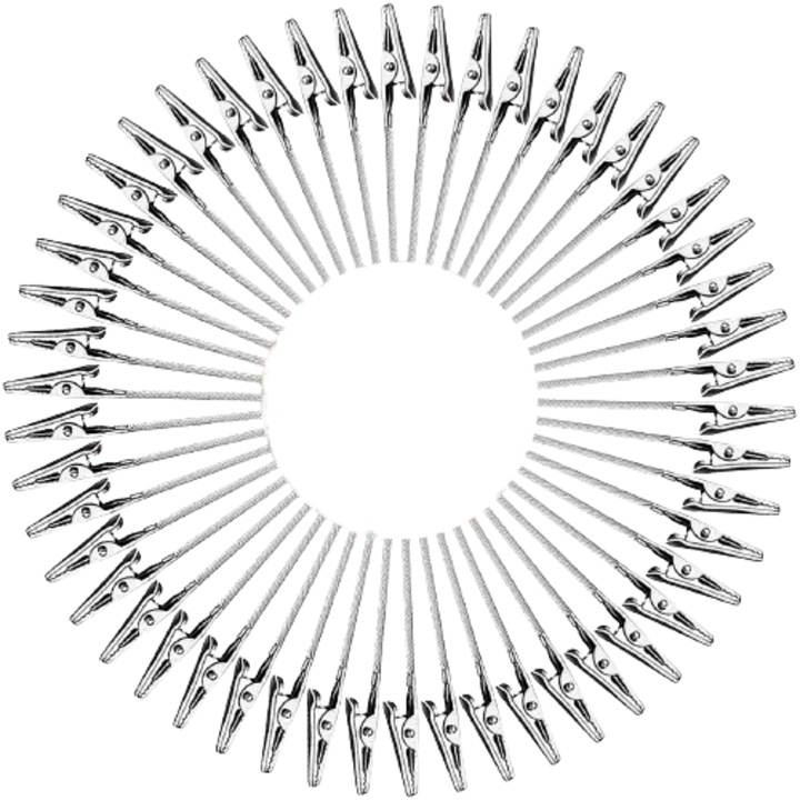 50 db-os klipszkészlet fotókhoz, QttvbTna, fém, ezüst