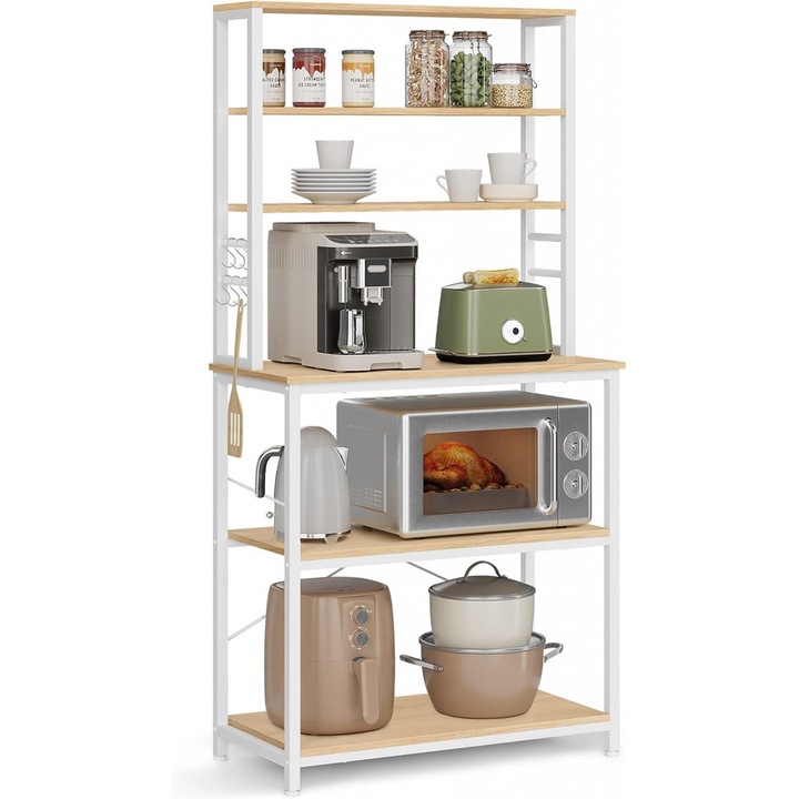 Konyhai polc, Vasagle, RD-113822, barna, 80x40x167 cm