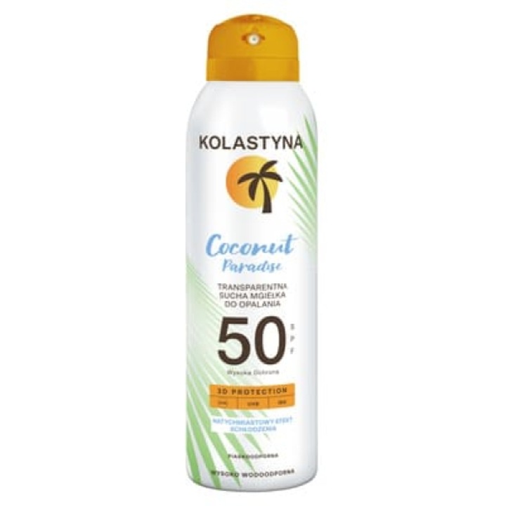 Spray cu protectie solara, Kolastyna, Coconut Paradise, SPF 50, 150 ml