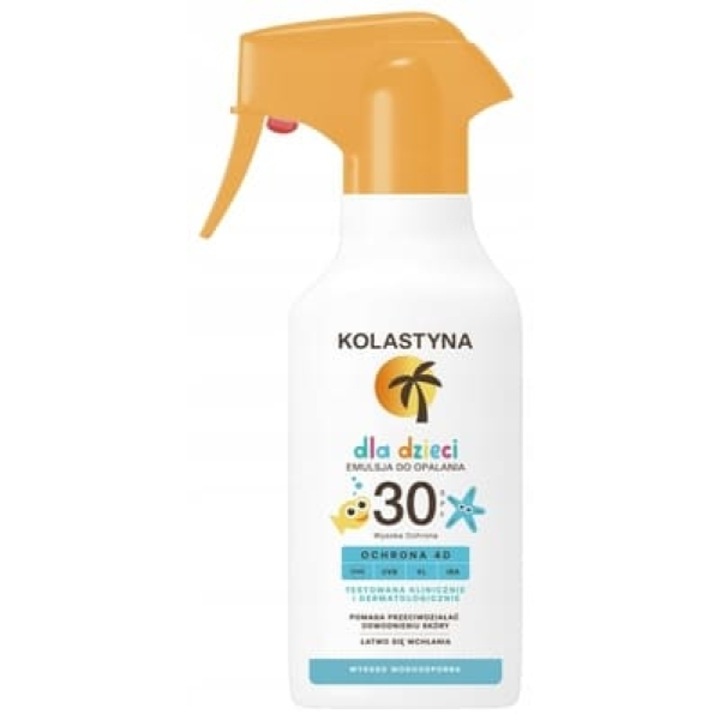 Emulsie cu protectie solara Kolastyna, pentru copii, SPF 30, rezistenta la apa, 200ml