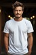 Tricou Barbati cu mesajul "Sunt mecanic pentru a economisi timp" cu imprimeu pe Spate, 100% Bumbac, Alb, M