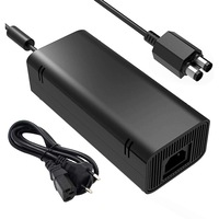 Adaptor sursa de alimentare, JESWO®, Adaptor AC Xbox 360 Slim, Ventilator Racire, Protectie Suprasarcina, LED, Negru, 390g