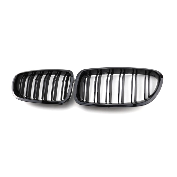 Set 2 grile, compatibile cu BMW Seria 5 F10, negru lucios
