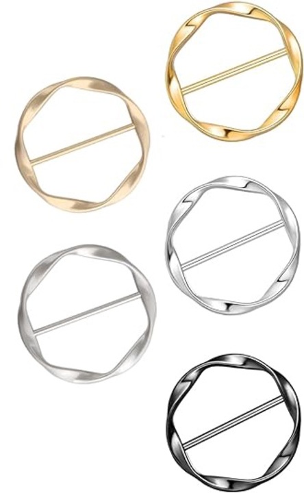 Clips esarfa, Supertina, set 5 bucati, multicolor, 35mm