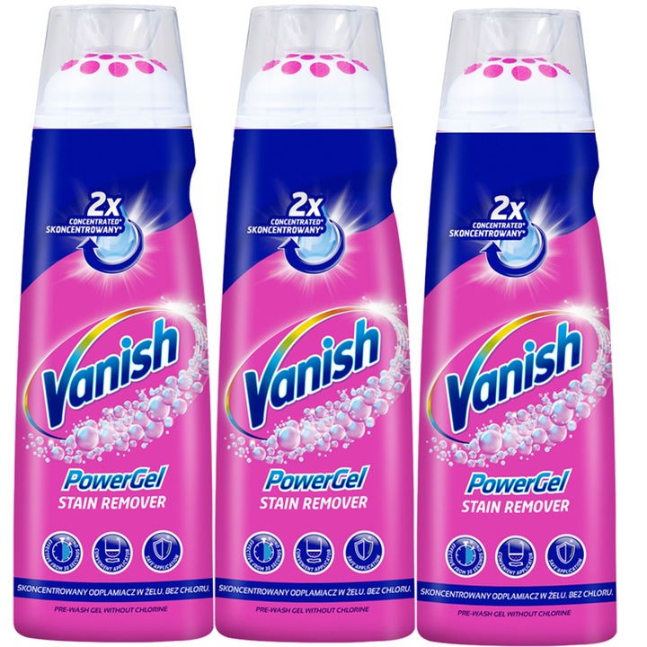 Set 3 geluri pentru indepartarea petelor, Vanish, 200 ml